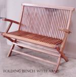 Folding Bench 100cm with arms 